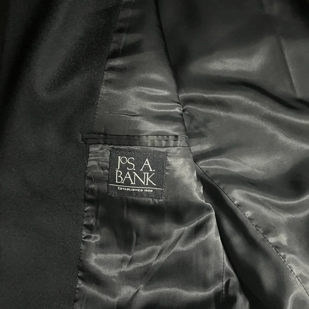 JOS. A. BANK Black Blazer 41R 100%‎ Cashmere Mens Sport Coat Two Button